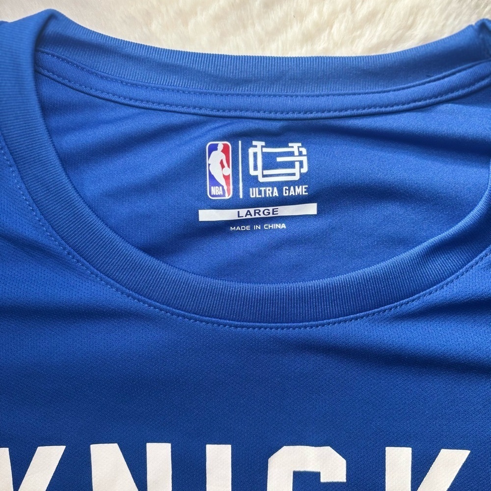 NBA Blue Knicks Basketball Long Sleeve Tee - Picture 2 of 2